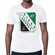 Dallas Stars Starter White Shield Graphic T-Shirt