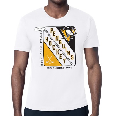 Pittsburgh Penguins Starter White Shield Graphic T-Shirt