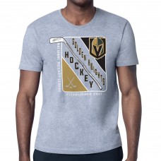Vegas Golden Knights Starter Heather Gray Shield Graphic T-Shirt