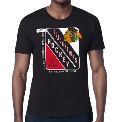 Футболка Chicago Blackhawks Starter Shield Graphic - Black