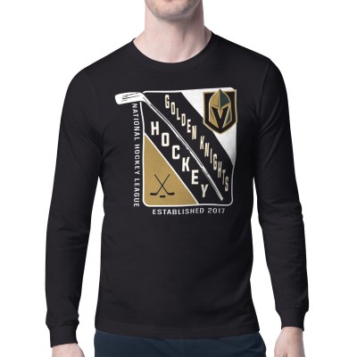 Футболка с длинным рукавом Vegas Golden Knights Starter Shield Graphic - Black