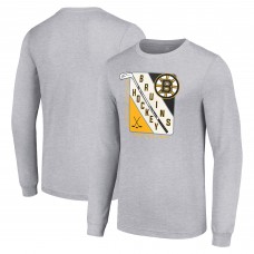 Футболка с длинным рукавом Boston Bruins Starter Shield Graphic - Heather Gray