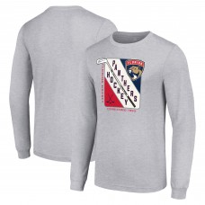 Футболка Florida Panthers Starter Shield Long Sleeve Graphic - Heather Gray