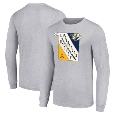 Футболка с длинным рукавом Nashville Predators Starter Shield Graphic - Heather Gray