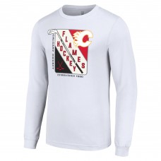Футболка с длинным рукавом Calgary Flames Starter Shield Graphic - White