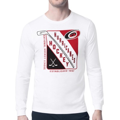 Футболка Carolina Hurricanes Starter White Shield Long Sleeve Graphic