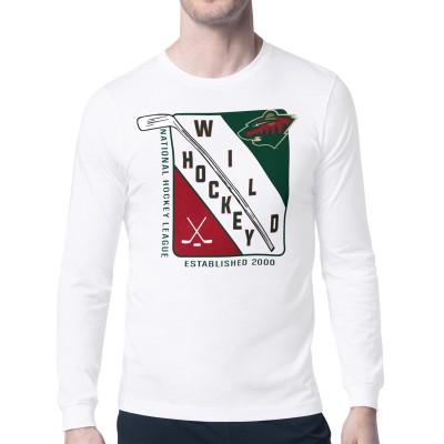 Футболка Minnesota Wild Starter White Shield Long Sleeve Graphic