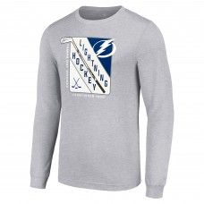 Футболка с длинным рукавом Tampa Bay Lightning Starter Shield Graphic - Heather Gray