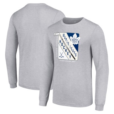 Футболка с длинным рукавом Toronto Maple Leafs Starter Shield Graphic - Heather Gray