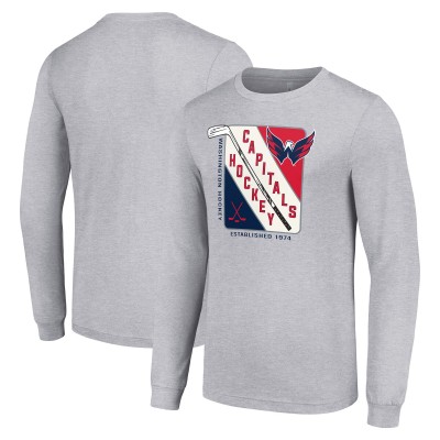 Футболка с длинным рукавом Washington Capitals Starter Shield Graphic - Heather Gray