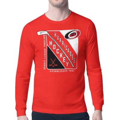 Футболка с длинным рукавом  Carolina Hurricanes Starter Red Shield Graphic 