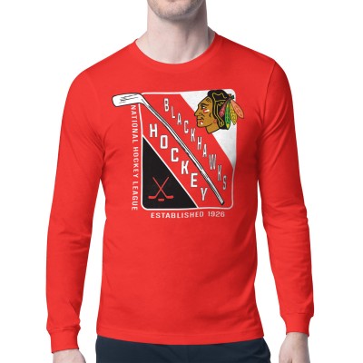 Футболка с длинным рукавом Chicago Blackhawks Starter Shield Graphic - Red
