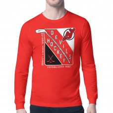Футболка с длинным рукавом New Jersey Devils Starter Shield Graphic - Red