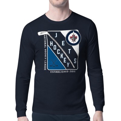 Футболка Winnipeg Jets Starter Shield Long Sleeve Graphic - Navy