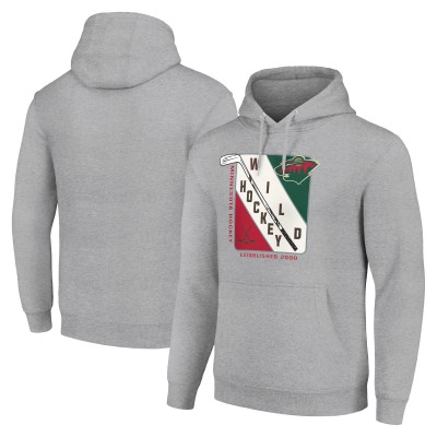 Толстовка Minnesota Wild Starter Shield Logo - Heather Gray