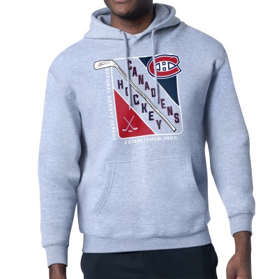 Толстовка Montreal Canadiens Starter Shield Logo - Heather Gray