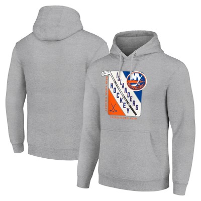 Толстовка New York Islanders Starter Shield Logo - Heather Gray