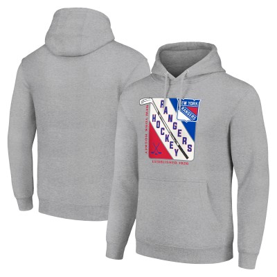 Толстовка New York Rangers Starter Shield Logo - Heather Gray