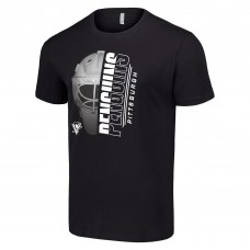 Футболка Pittsburgh Penguins Starter Black Half Helmet Logo