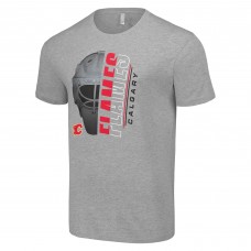Футболка Calgary Flames Starter Half Helmet Logo - Heather Gray