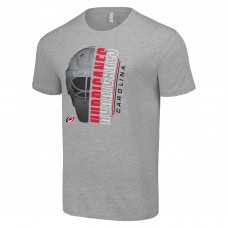 Carolina Hurricanes Starter Heather Gray Half Helmet Logo T-Shirt