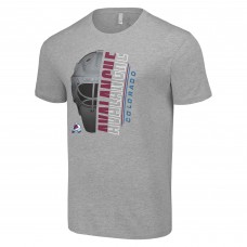 Футболка Colorado Avalanche Starter Half Helmet Logo - Heather Gray