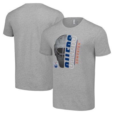 Футболка Edmonton Oilers Starter Half Helmet Logo - Heather Gray