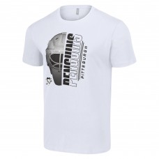 Pittsburgh Penguins Starter White Half Helmet Logo T-Shirt