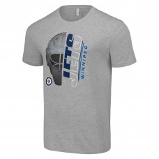 Футболка Winnipeg Jets Starter Heather Gray Half Helmet Logo