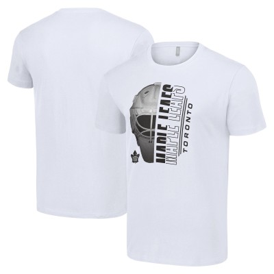 Toronto Maple Leafs Starter White Half Helmet Logo T-Shirt