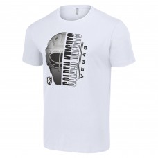 Vegas Golden Knights Starter White Half Helmet Logo T-Shirt
