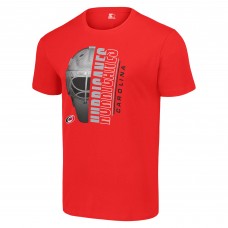 Футболка Carolina Hurricanes Starter Red Half Helmet Logo