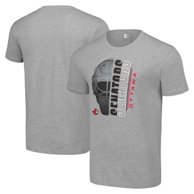 Футболка с длинным рукавом Ottawa Senators Starter Half Helmet Logo - Heather Gray