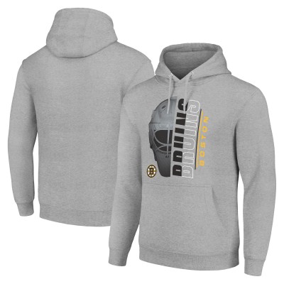 Толстовка Boston Bruins Starter Half Helmet Fleece - Heather Gray