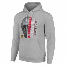 Толстовка Chicago Blackhawks Starter Half Helmet Fleece - Heather Gray