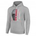 Detroit Red Wings Starter Heather Gray Half Helmet Fleece Pullover Hoodie