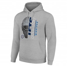 Толстовка Winnipeg Jets Starter Heather Gray Half Helmet Fleece