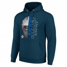 Толстовка Winnipeg Jets Starter Navy Half Helmet Fleece