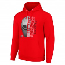 Толстовка Carolina Hurricanes Starter Red Half Helmet Fleece