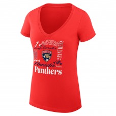 Футболка Florida Panthers G-III 4Her by Carl Banks Womens Collage Team Graphic Fitted - Red