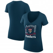 Футболка Florida Panthers G-III 4Her by Carl Banks Womens Collage Team Graphic Fitted - Navy