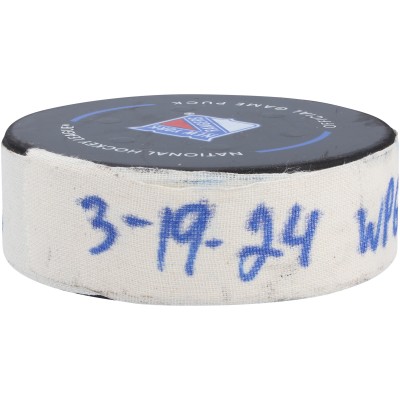 Kyle Connor Winnipeg Jets Fanatics Authentic Game-Used Goal Puck vs. New York Rangers on March 19, 2024
