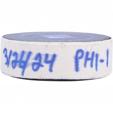 Шайба Шайба Scott Laughton Philadelphia Flyers Fanatics Authentic Game-Used Goal vs. New York Rangers on March 26, 2024