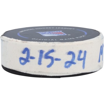Шайба Шайба Juraj Slafkovsky Montreal Canadiens Fanatics Authentic Game-Used Goal vs. New York Rangers on February 15, 2024