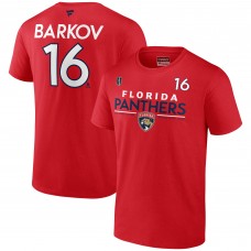 Футболка Aleksander Barkov Florida Panthers 2024 Stanley Cup Final Authentic Pro Name & Number – Red