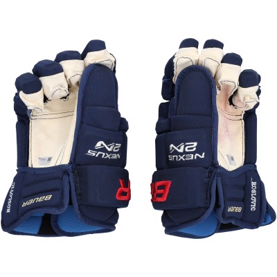 Jack Roslovic New York Rangers Fanatics Authentic Game-Used Navy Bauer Gloves from the 2023-24 NHL Season - XJ05534311-12
