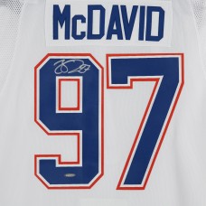 Connor McDavid Edmonton Oilers Autographed White adidas Authentic Jersey - Upper Deck