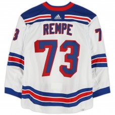 Matt Rempe New York Rangers Fanatics Authentic Game-Used #73 White adidas Jersey Worn During the Second Round of the 2024 Stanley Cup Playoffs vs. Carolina Hurricanes