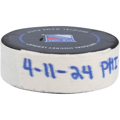 Шайба Шайба Cam York Philadelphia Flyers Fanatics Authentic Game-Used Goal vs. New York Rangers on April 11, 2024