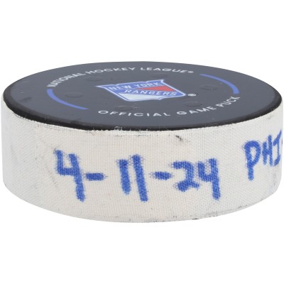 Шайба Шайба Noah Cates Philadelphia Flyers Fanatics Authentic Game-Used Goal vs. New York Rangers on April 11, 2024